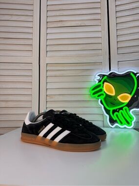 І Adidas Gazelle Indoor Black White Gum Sole | US 9 / EU 43 | Clean Pair 🔥
